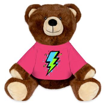 Ray of Modern Electricity - MiniFeet® RecycelBär® Teddy Bear Brown - pink - Front