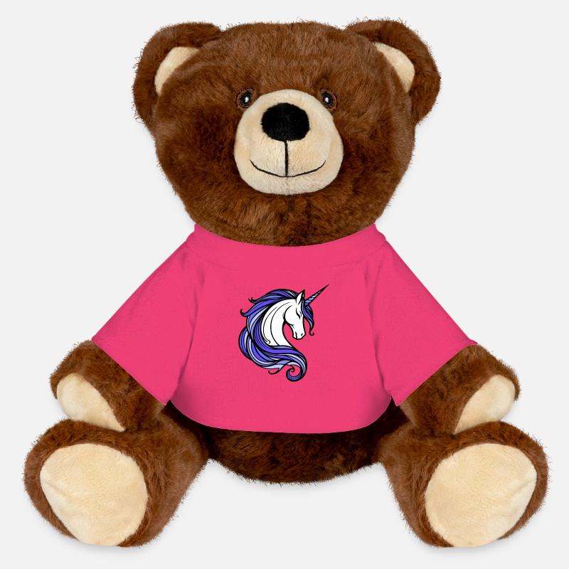 Unicorn - MiniFeet® RecycelBär® Teddy Bear Brown - pink