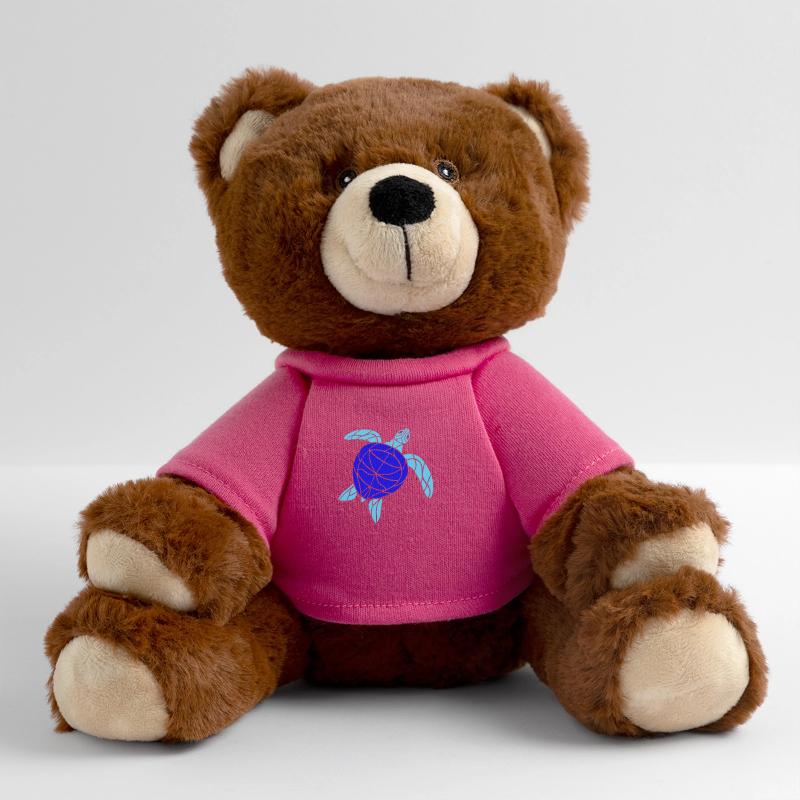Water turtle lines strokes pattern nice cool MiniFeet® RecycelBär® Teddy Bear Brown