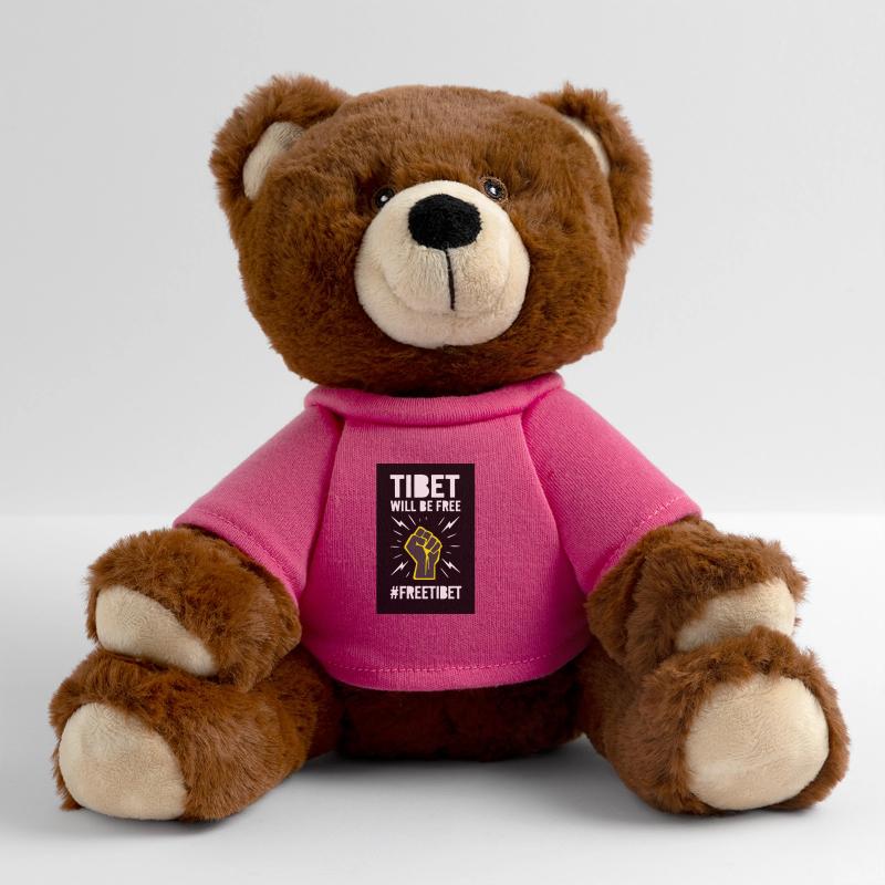 Le Tibet sera libre. Conception de protestation. Nounours RecycelBär® marron