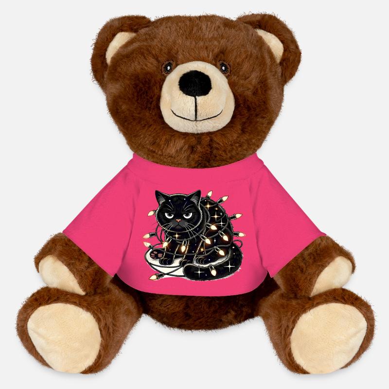 Chat de Noël . Miaoul mais s’il vous plaît sans guirlande - Nounours RecycelBär® marron - rose