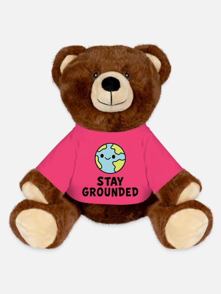 Skurrile Erde Cartoon Motivator - MiniFeet® RecycelBär® Braun - Pink