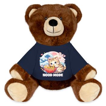 Ramen Cat Kanagawa - MiniFeet® RecycelBär® Teddy Bear Brown - french navy - Front