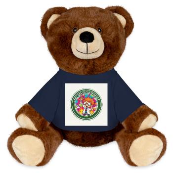 Colorful Disaster Lab Scientific - MiniFeet® RecycelBär® Teddy Bear Brown - french navy - Front