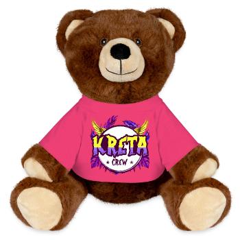 Crete Crew Coloré - Nounours RecycelBär® marron - rose - Devant