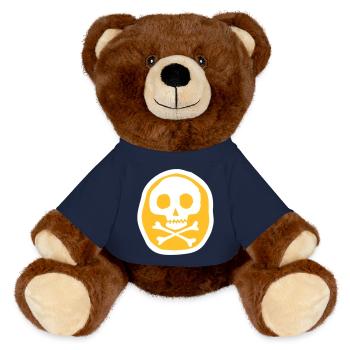 Skull & Bones - MiniFeet® RecycelBär® Teddy Bear Brown - french navy - Front
