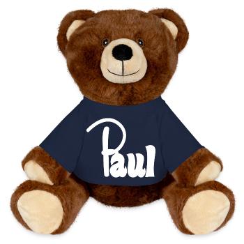 Paul - MiniFeet® RecycelBär® Teddy Bear Brown - french navy - Front