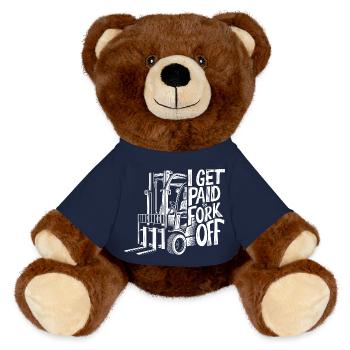 Soyez payé pour le forking - Nounours RecycelBär® marron - bleu marine - Devant