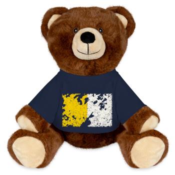 Antrim - Vintage - MiniFeet® RecycelBär® Teddy Bear Brown - french navy - Front