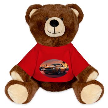 Muscle Car - Nounours RecycelBär® marron - rouge - Devant