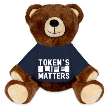 Das Leben des Tokens zählt - MiniFeet® RecycelBär® Braun - French Navy - Vorne