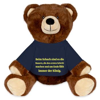 Peasant Protest King Falls - MiniFeet® RecycelBär® Teddy Bear Brown - french navy - Front