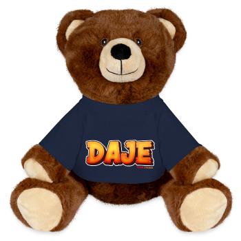 Roman phrases: DAJE - MiniFeet® RecycelBär® Teddy Bear Brown - french navy - Front