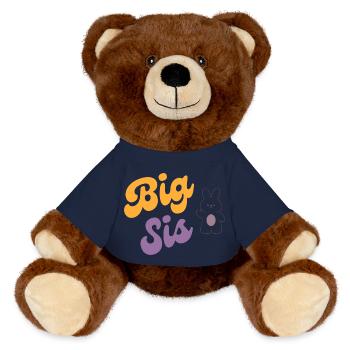 GRAND SIS - Nounours RecycelBär® marron - bleu marine - Devant