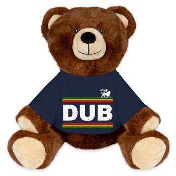 Dub Lion - Nounours RecycelBär® marron - bleu marine - Devant