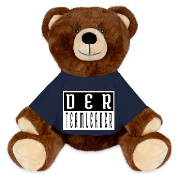 geschenkidee geburtstag geschenk cool witzig spaß - MiniFeet® RecycelBär® Braun - French Navy - Vorne