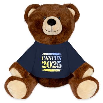 Cancun 2025 - MiniFeet® RecycelBär® Braun - French Navy - Vorne