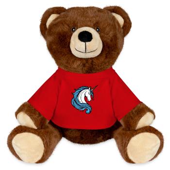 Licorne - Nounours RecycelBär® marron - rouge - Devant
