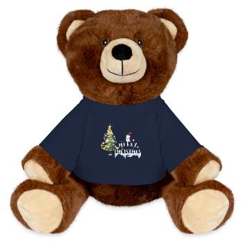 Christmas Tree - MiniFeet® RecycelBär® Braun - French Navy - Vorne