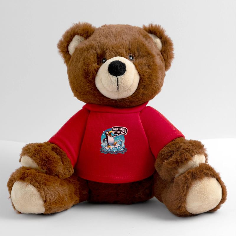 Divertente pinguino riscaldamento globale MiniFeet® RecycelBär® marrone