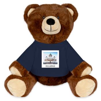 Helsinki - MiniFeet® RecycelBär® Teddy Bear Brown - french navy - Front