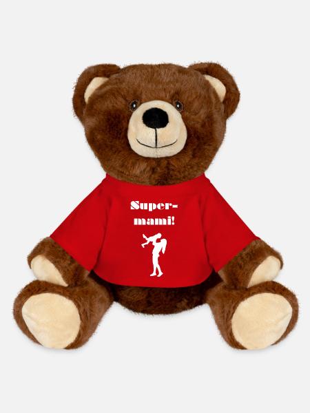 Super-Mami! - MiniFeet® RecycelBär® Braun - Rot