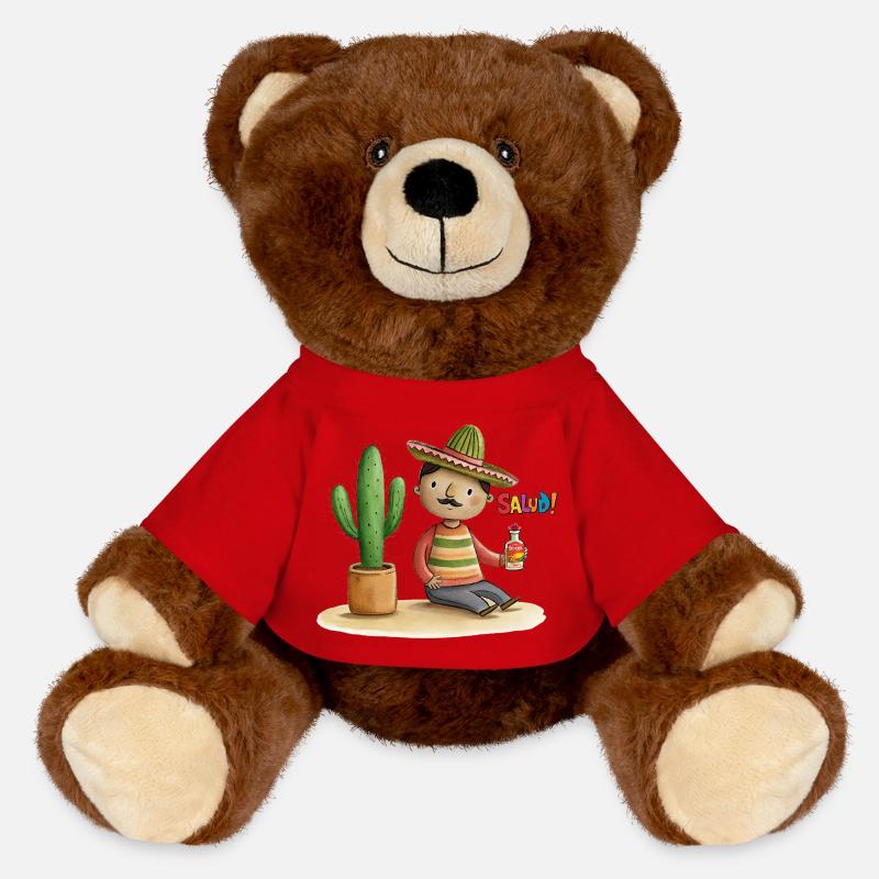 Salud! - MiniFeet® RecycelBär® Teddy Bear Brown - red