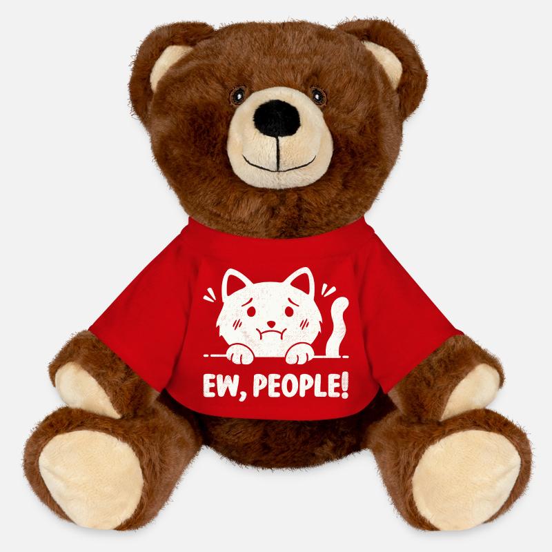 Ew, People! - MiniFeet® RecycelBär® Teddy Bear Brown - red