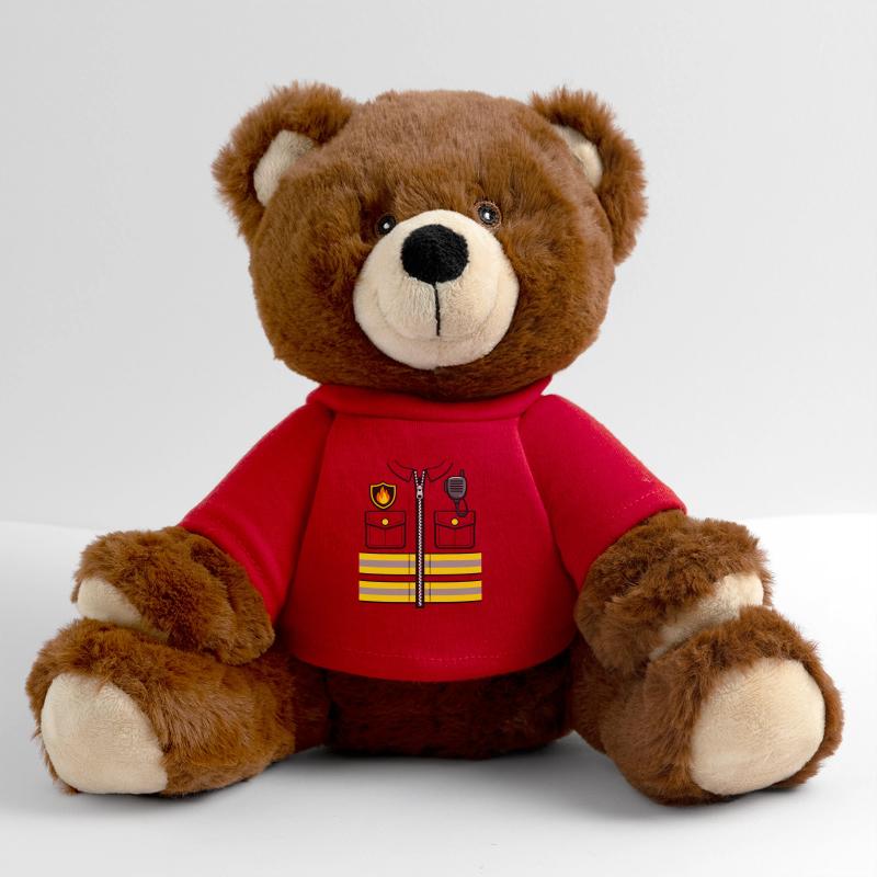Firefighter Costume Replacement Funny Gift MiniFeet® RecycelBär® Teddy Bear Brown
