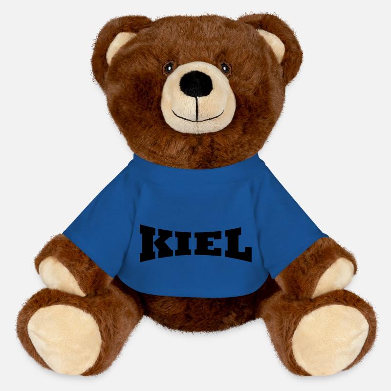 Kiel lettrage - Nounours RecycelBär® marron - bleu roi