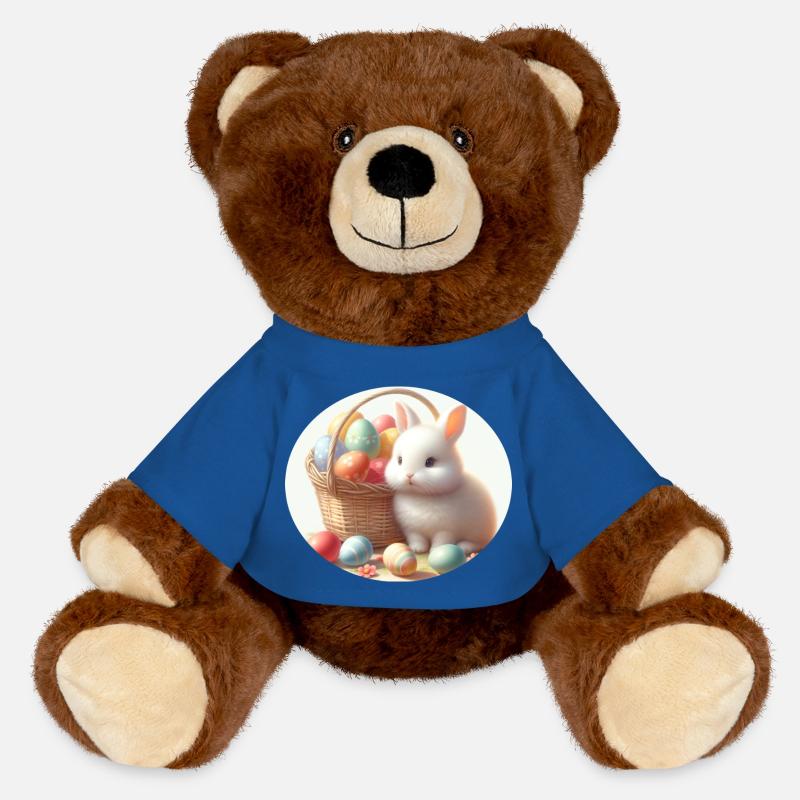 Bunny, Easter - MiniFeet® RecycelBär® Teddy Bear Brown - royal blue