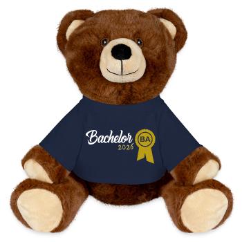 Bachelor 2026 Graduation Graduation - MiniFeet® RecycelBär® Teddy Bear Brown - french navy - Front