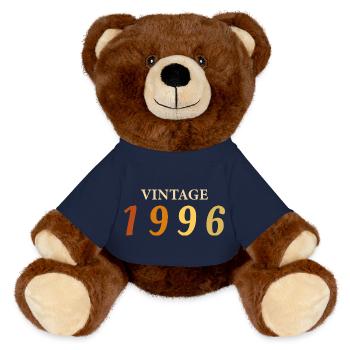 30 Year Old Legend Tee Born 1996 - MiniFeet® RecycelBär® Teddy Bear Brown - french navy - Front