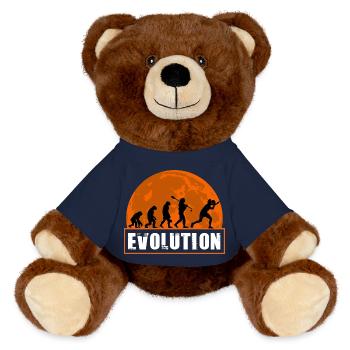 Évolution du tennis de table et du ping-pong - Nounours RecycelBär® marron - bleu marine - Devant