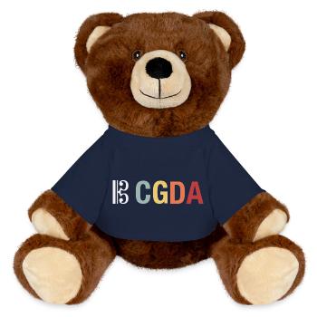 CGDA Bratsche Viola Tuning Saite Musiker retro - MiniFeet® RecycelBär® Braun - French Navy - Vorne