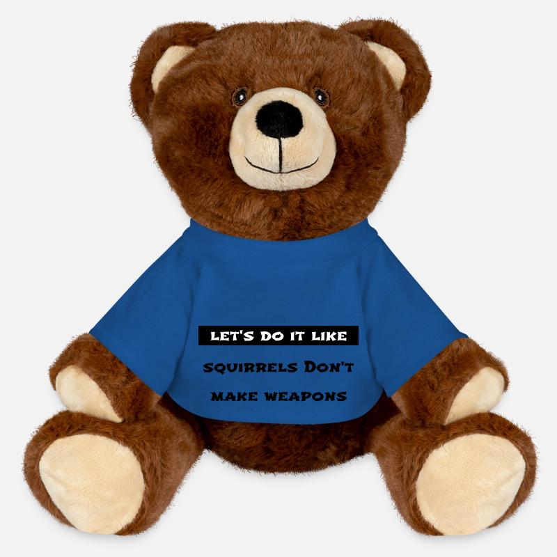 global peace awesome gift bday joke humor cool - MiniFeet® RecycelBär® Braun - Königsblau