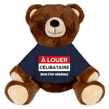 célibataire - Nounours RecycelBär® marron - bleu marine - Devant