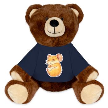 Maus - MiniFeet® RecycelBär® Braun - French Navy - Vorne