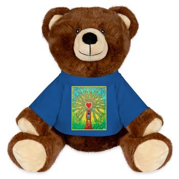 Lebensbaum Lebensenergie - Sonja von Staden - Nounours RecycelBär® marron - bleu roi - Devant