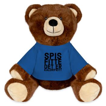 Mange de la chatte, c'est sans calories - Nounours RecycelBär® marron - bleu roi - Devant