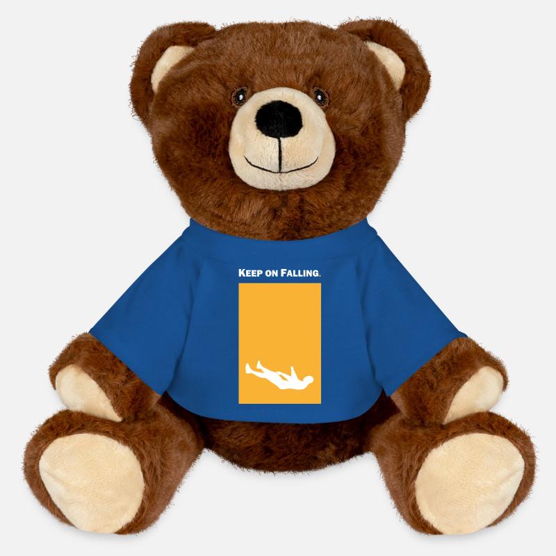 Keep on Falling - MiniFeet® RecycelBär® Teddy Bear Brown - royal blue