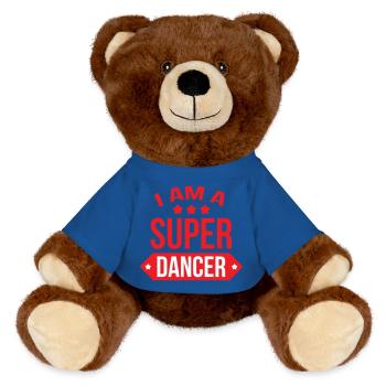 je suis un super danseur - Nounours RecycelBär® marron - bleu roi - Devant