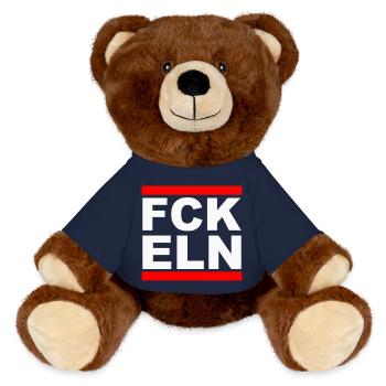 FCK ELN - Nounours RecycelBär® marron - bleu marine - Devant