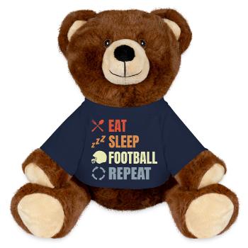 Mange Sommeil Football Répétition - Nounours RecycelBär® marron - bleu marine - Devant