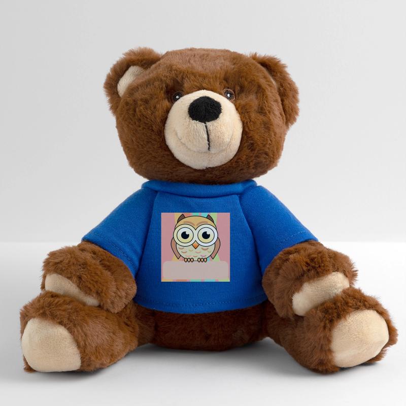 Namensschild Eule MiniFeet® RecycelBär® Braun