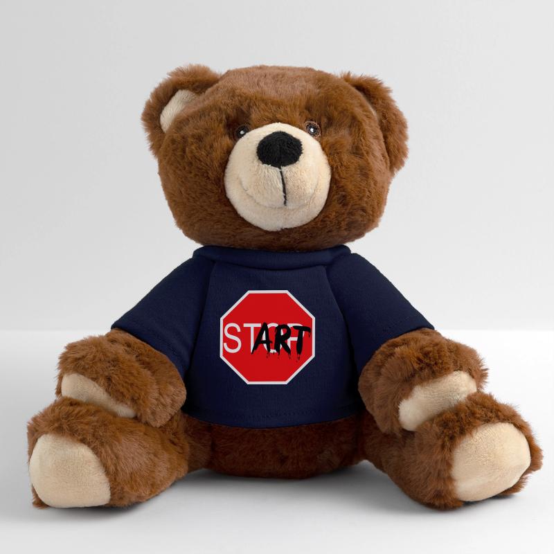 Panneau de démarrage Graffiti Panneau d’arrêt Nounours RecycelBär® marron