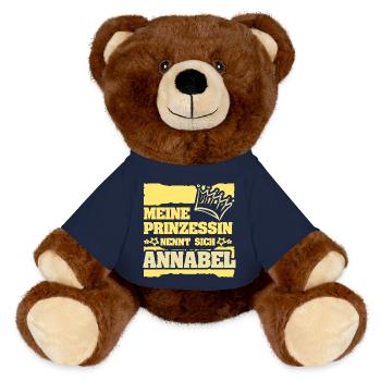Gift for Annabel - MiniFeet® RecycelBär® Teddy Bear Brown - french navy - Front