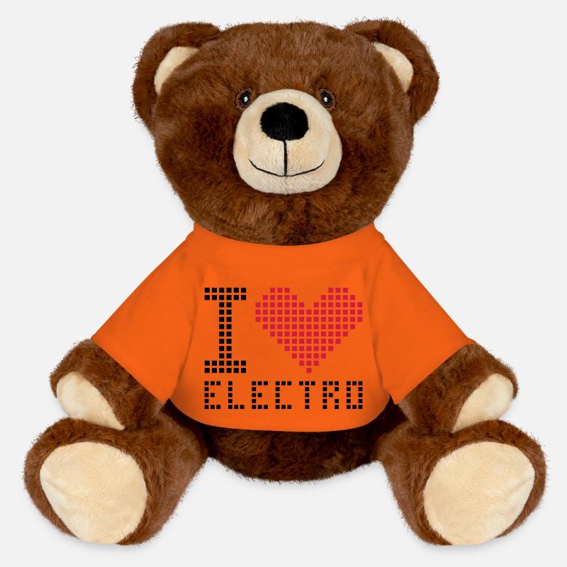 I heart love electro - MiniFeet® RecycelBär® Teddy Bear Brown - golden orange
