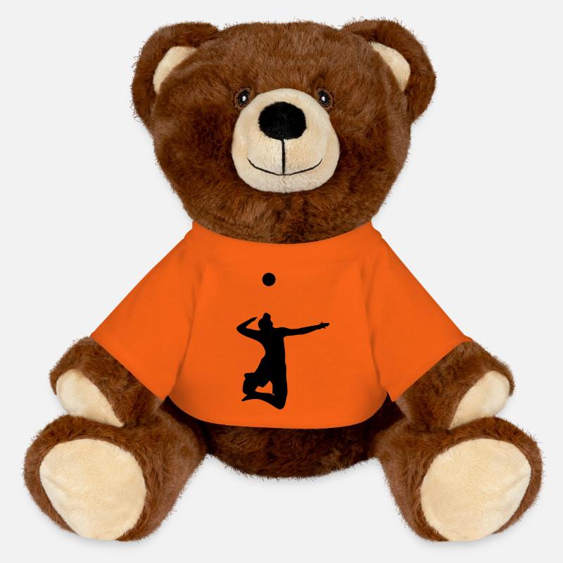 Volley-ball servir - Nounours RecycelBär® marron - orange doré