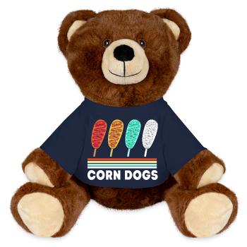 Corn dog - MiniFeet® RecycelBär® Teddy Bear Brown - french navy - Front